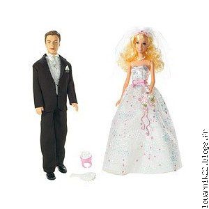 Figurine Ken et Barbie en marié