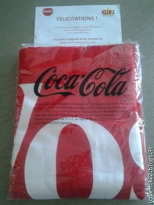 serviette de bain 4 personnes Coca Cola